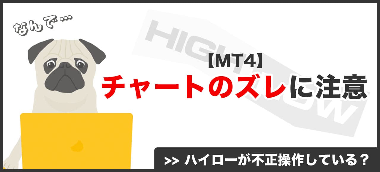 ハイローチャートとMT4のズレで引き分け判定になる場合もある