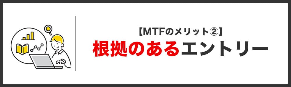 MTFのメリット② 相場全体での分析によって根拠のあるエントリーが可能